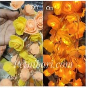 Rose Fairy Led Malti Colour Light yellow,jackfruit Colour Flower